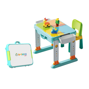 Klocki konstrukcyjne stolik z krzesełkiem zawiera 55 elementów