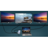 Bounn Adapter 12w1 TypeC to HDMI (4K30Hz)+DP+VGA+RJ45(1000Mbps)+USB3.0*2+US