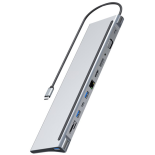 Bounn Adapter 12w1 TypeC to HDMI (4K30Hz)+DP+VGA+RJ45(1000Mbps)+USB3.0*2+US