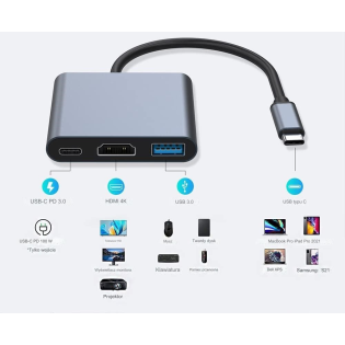 Bounn Adapter 3 w 1 USB 3.1
