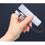 Bounn Adapter 5w2 USB/Type-C to USB3.0+USB2.0*2+SD/TF