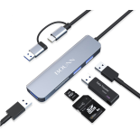 Bounn Adapter 5w2 USB/Type-C to USB3.0+USB2.0*2+SD/TF