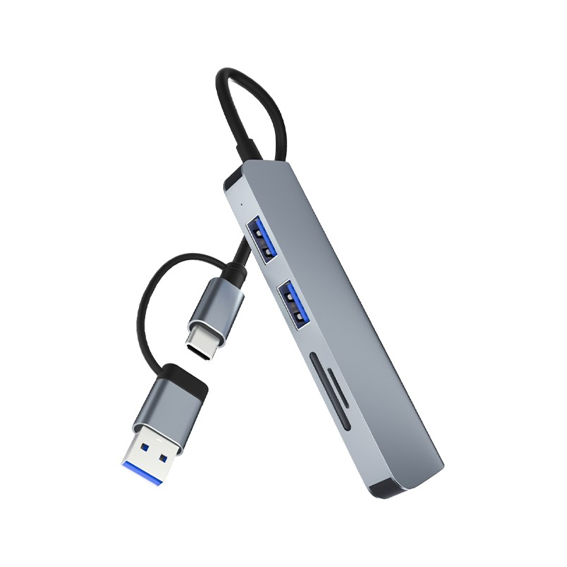 Bounn Adapter 5w2 USB/Type-C to USB3.0+USB2.0*2+SD/TF