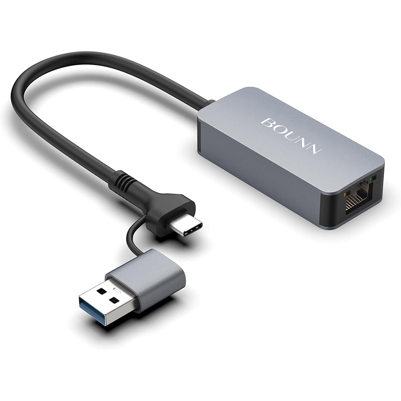 Bounn Adapter USB/TYPE C Ethernet 2.5 Gbps