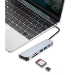 Hub 6w1 USB-C HDMI 4K30hz USB C USB3.0 USB2.0 + SD/TF