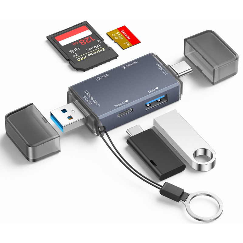 Bounn czytnik kart pamięci USB USB-C 3.0 hub PRO 6w1 SD/MicroSD