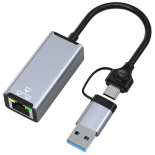 Adapter USB/TYPE C Ethernet 1000Mbps