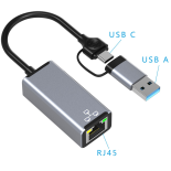 Adapter USB/TYPE C Ethernet 1000Mbps
