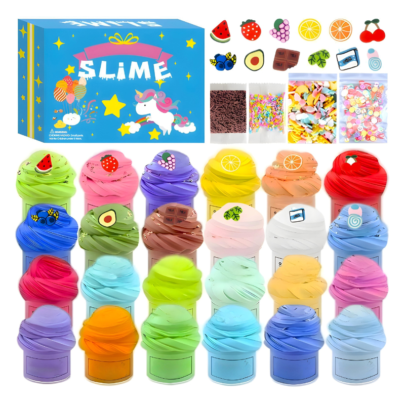 Masa plastyczna zestaw 24 kolory Slime kolorowe babeczki
