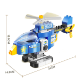 Klocki konstrukcyjne helikopter niebieski 120 elementów