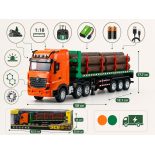 Samochód ciężarowy z naczepą do transportu drewna zdalnie sterowany 1:18 RC