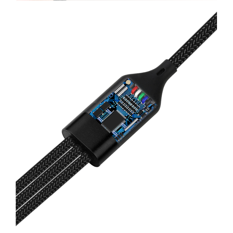 Kabel do ładowania TYPE-C/Lightning 2.4A/micro 3 w 2