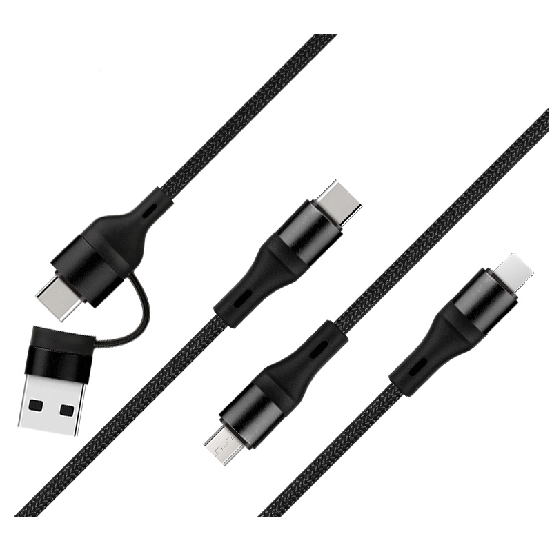 Kabel do ładowania TYPE-C/Lightning 2.4A/micro 3 w 2
