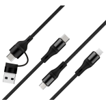 Kabel do ładowania TYPE-C/Lightning 2.4A/micro 3 w 2