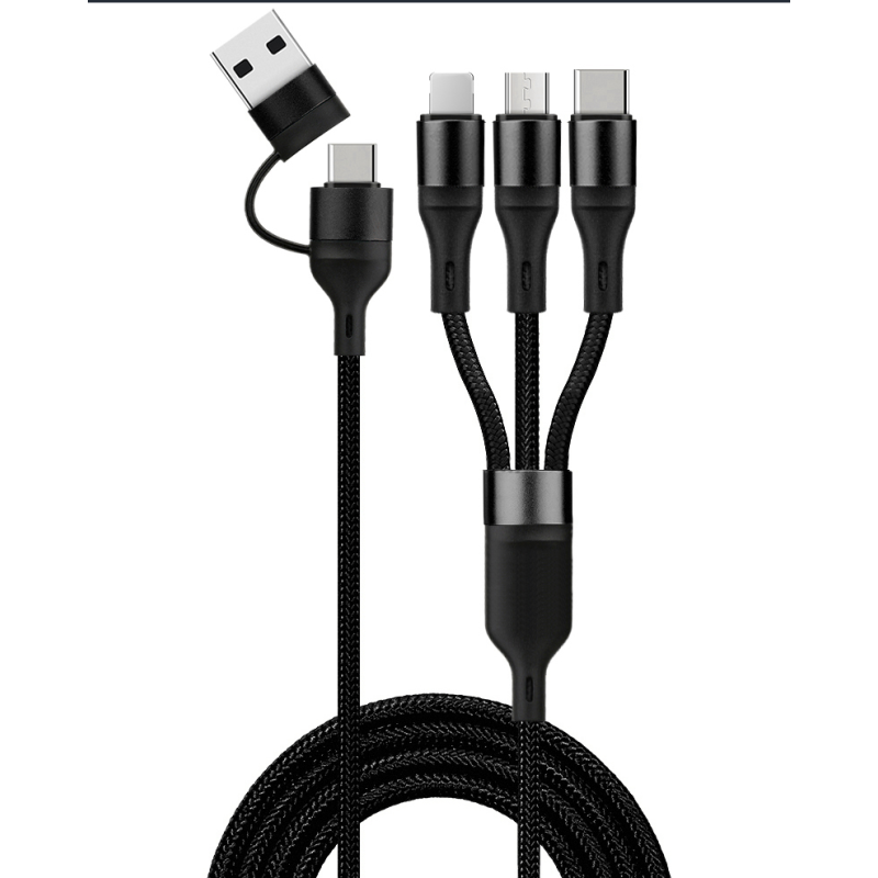 Kabel do ładowania TYPE-C/Lightning 2.4A/micro 3 w 2