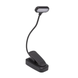Lampka LED nocna z klipsem na książkę czarna