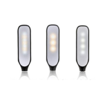 Lampka LED nocna z klipsem na książkę USB czarna