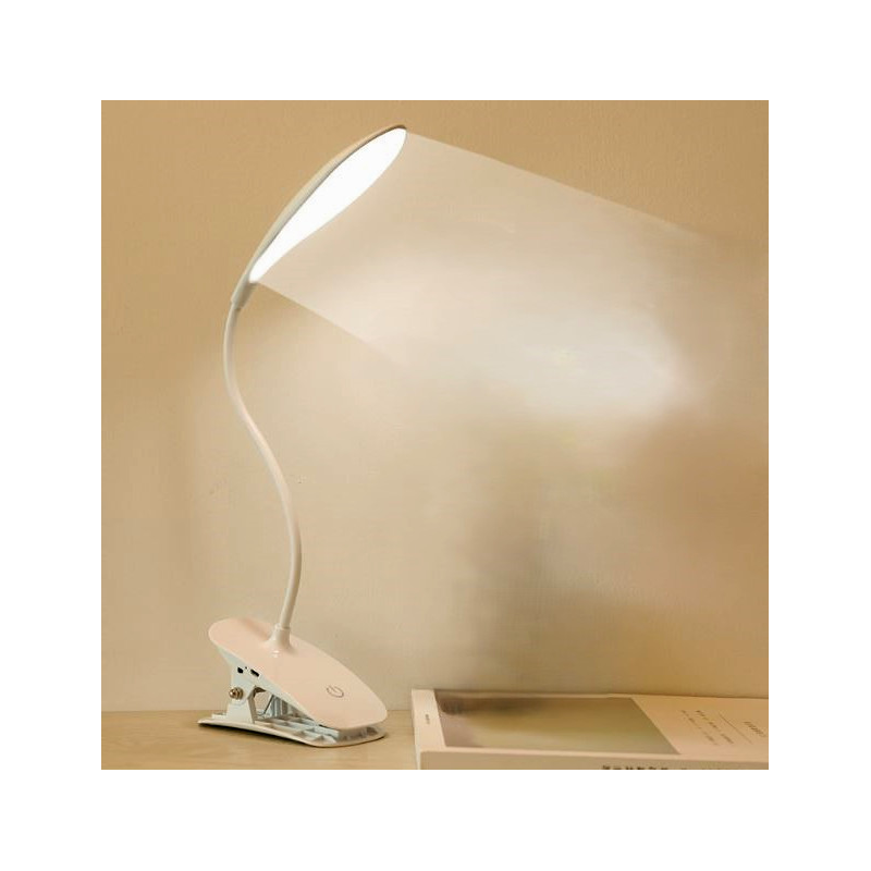 Lampka LED nocna z klipsem zdrowa dla oczu 3W