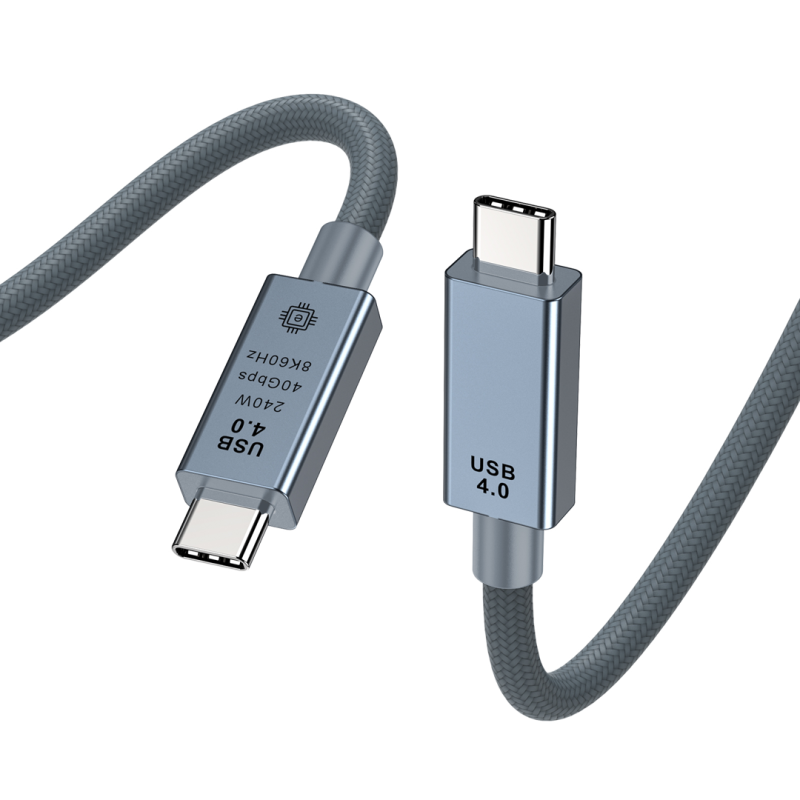 Kabel USB C 4.0 szybki elastyczny 40Gbps PD 240W macbook smartfon 1m 8K