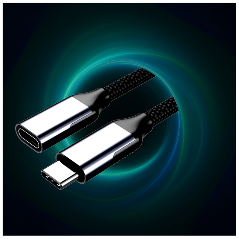 Kabel USB C męsko-żeński do USB-C 3.1 GEN2 charge 4K@60Hz | 2m