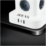 BOUNN listwa zasilająca przeciwprzepięciowa 11 gniazd 3xUSB 1,5m