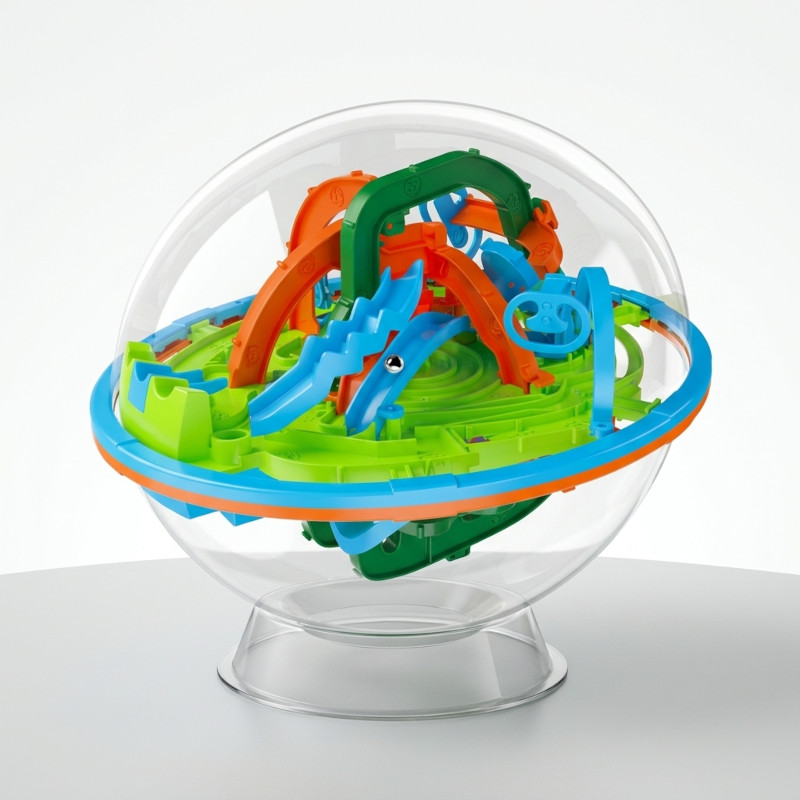Kula logiczna 3D Maze Ball z labiryntem Kosmiczna Przygoda zielona