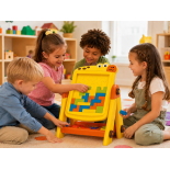 Tablica edukacyjna 2w1 żółta Żyrafa