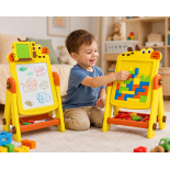 Tablica edukacyjna 2w1 żółta Żyrafa