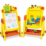 Tablica edukacyjna 2w1 żółta Żyrafa