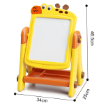 Tablica edukacyjna 2w1 żółta Żyrafa