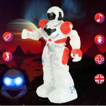 Robot zdalnie sterowany biało - czerwony