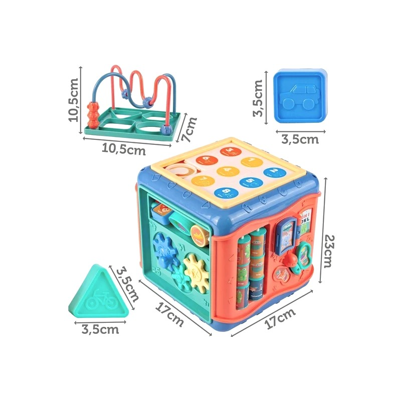 Edukacyjna kostka 8w1 sorter dla dzieci 18 m+