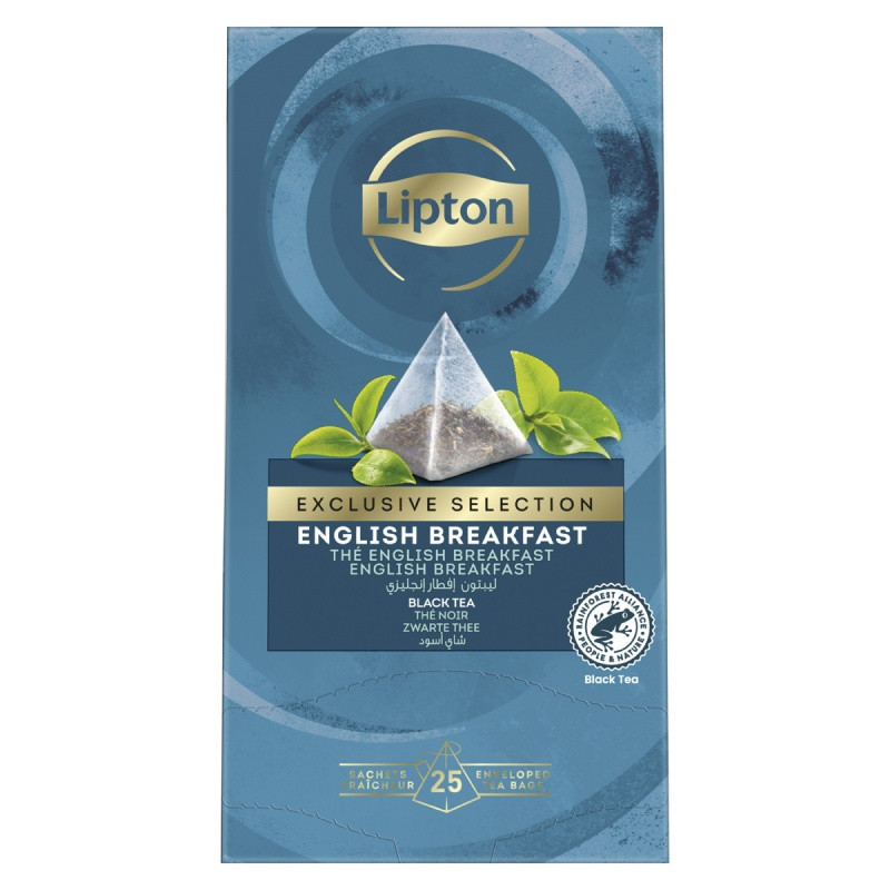 Herbata LIPTON Exclusive Selection, piramidki, English Breakfast, 25 kopert