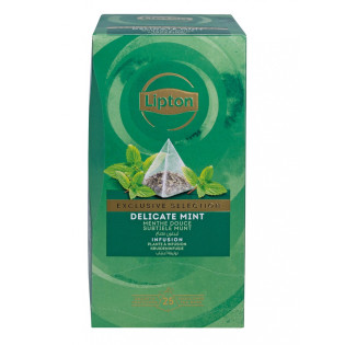 Herbata LIPTON Exclusive Selection, piramidki, delikatna mięta, 25 kopert