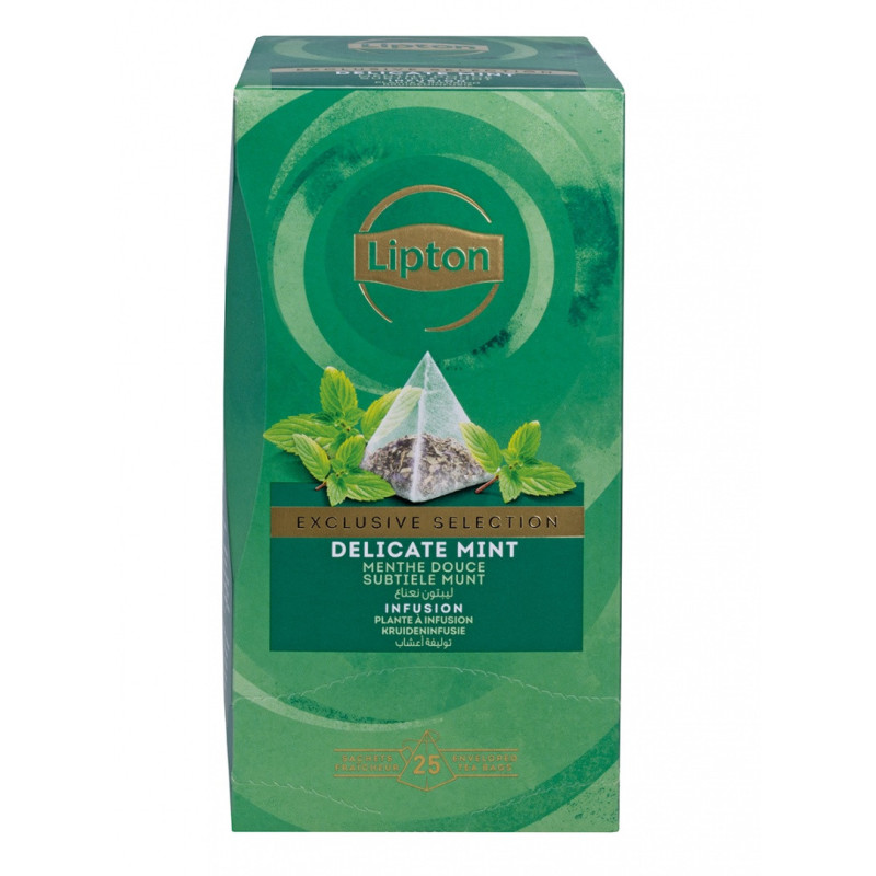 Herbata LIPTON Exclusive Selection, piramidki, delikatna mięta, 25 kopert