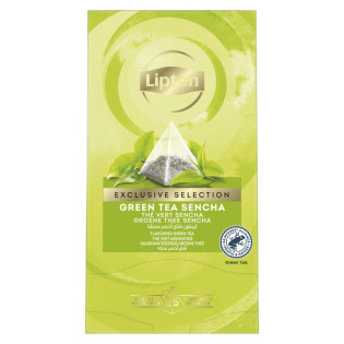 Herbata LIPTON Exclusive Selection, piramidki, zielona sencha, 25 kopert