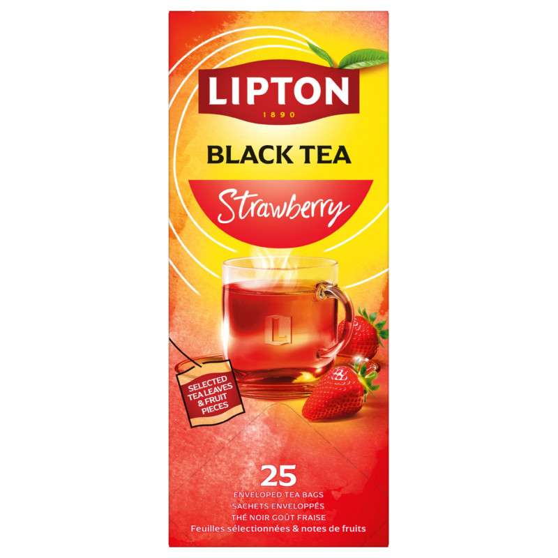 Herbata LIPTON Feel Good Selection, Refresh, truskawka, 25 kopert