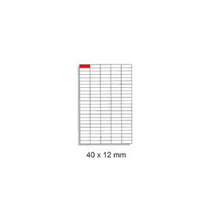ETYKIETA SAMOPRZYLEPNA 40x12mm 100 ARKUSZY 12000 etykiet Drescher