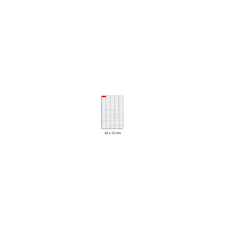ETYKIETA SAMOPRZYLEPNA 40x12mm 100 ARKUSZY 12000 etykiet Drescher