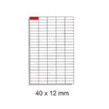 ETYKIETA SAMOPRZYLEPNA 40x12mm 100 ARKUSZY 12000 etykiet Drescher